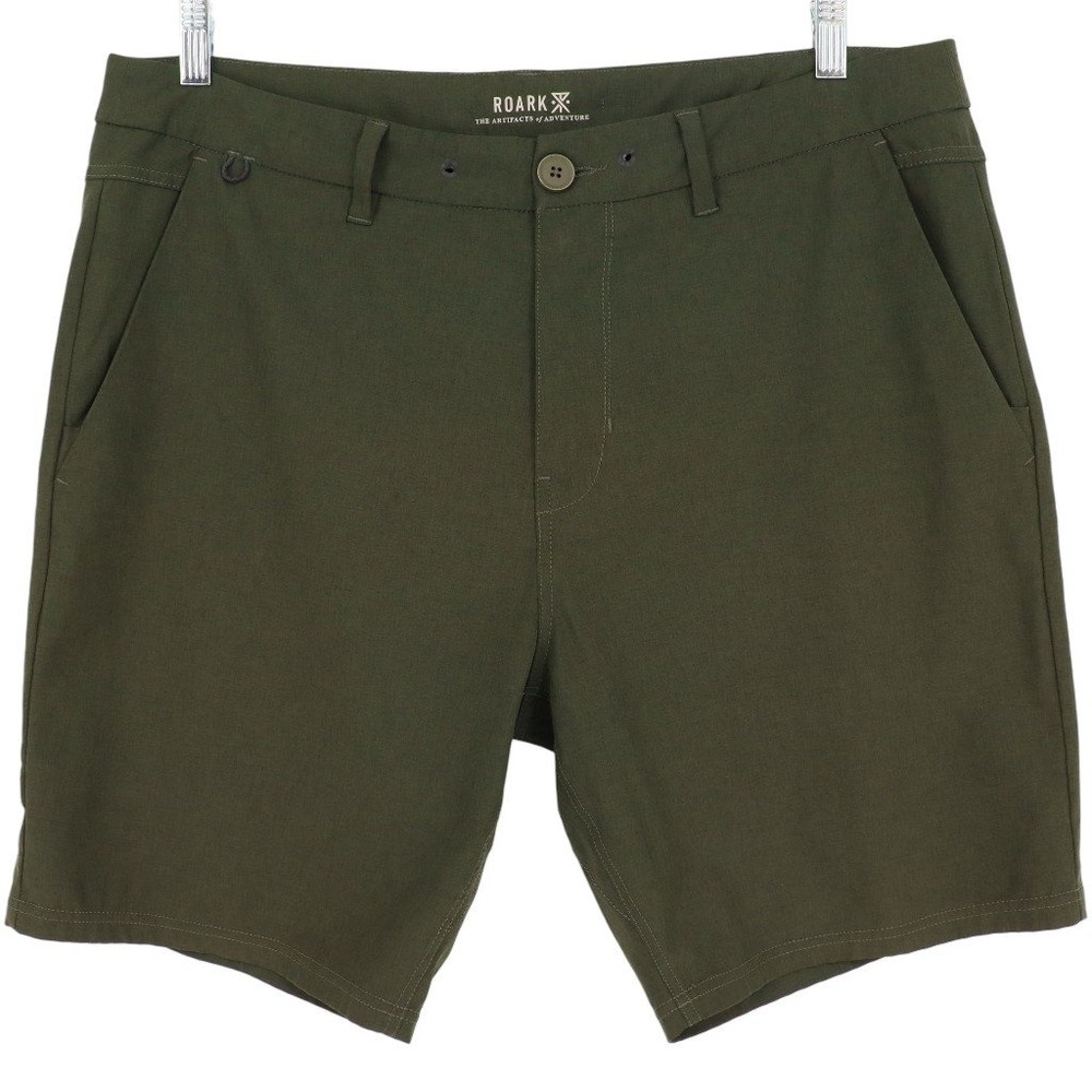 Roark Explorer 2.0 Shorts Size 36 Military Green Stretch Outdoor Adventure Beach